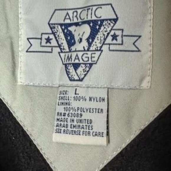 Arctic Image Nylon Fleece LIned Outdoor Utility Vest Mens L Alaska Warm Hiking - Picture 7 of 11